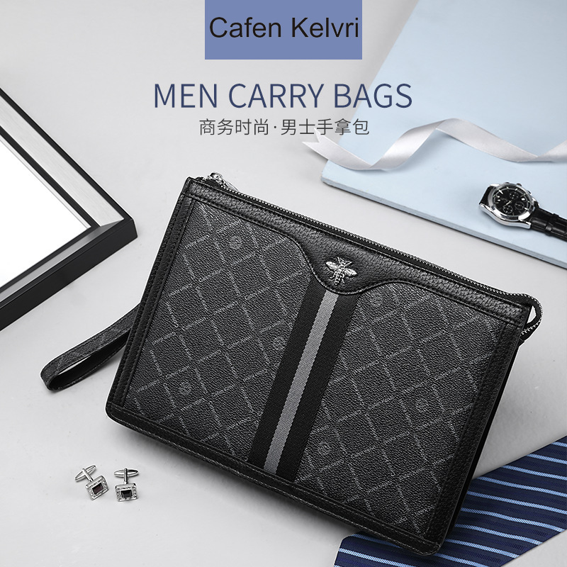 Men's Clutch 2023 New Business Casual Handbag Men's Large Capacity Luxury European and American High-end Clutch Bag