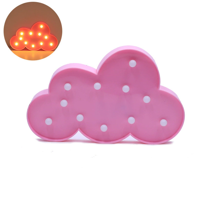 LED shape lamp, warm white, creative decorative shapes (moon, star, cloud, cactus, more)