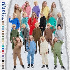 Tilani子供服欧米のファッションブランド350gとベルベットの厚い子供の帽子付きガーディアン秋冬の国境を越えた子供のスーツ卸売り