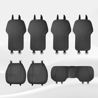 Seat cushion, seat cover | for Tesla Seat Cushion - type-b-thin-cushion-type-a-backrest-noble-black-seven-piece-set