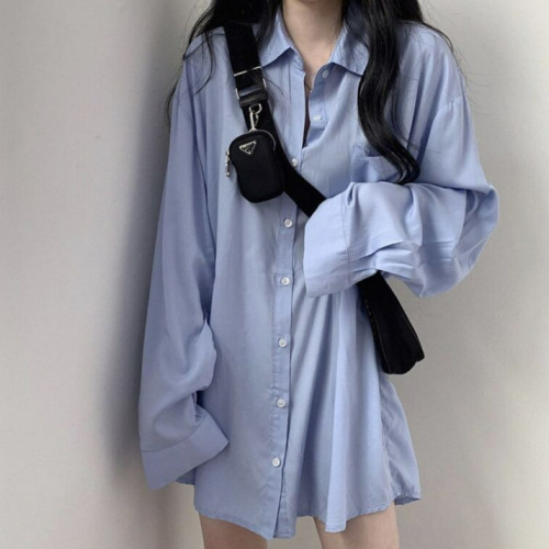 Women's Oversized Slim Fit Casual Long Sleeve Short Sleeve Loose Summer Cover-up Blouse Top with Design
