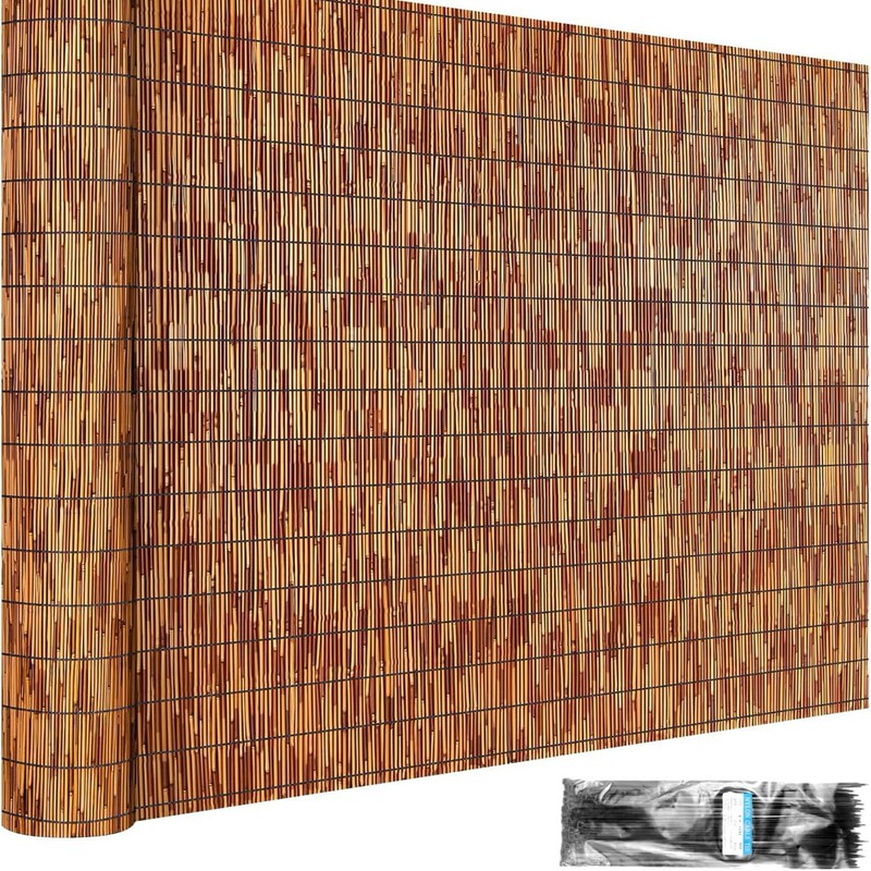 Cross-border privacy courtyard reed curtain screen decorative fence reed curtain suitable for garden, backyard, patio, and balcony Cross-border privacy courtyard reed curtain screen decorative fence reed curtain suitable for garden, backyard, patio, and balcony