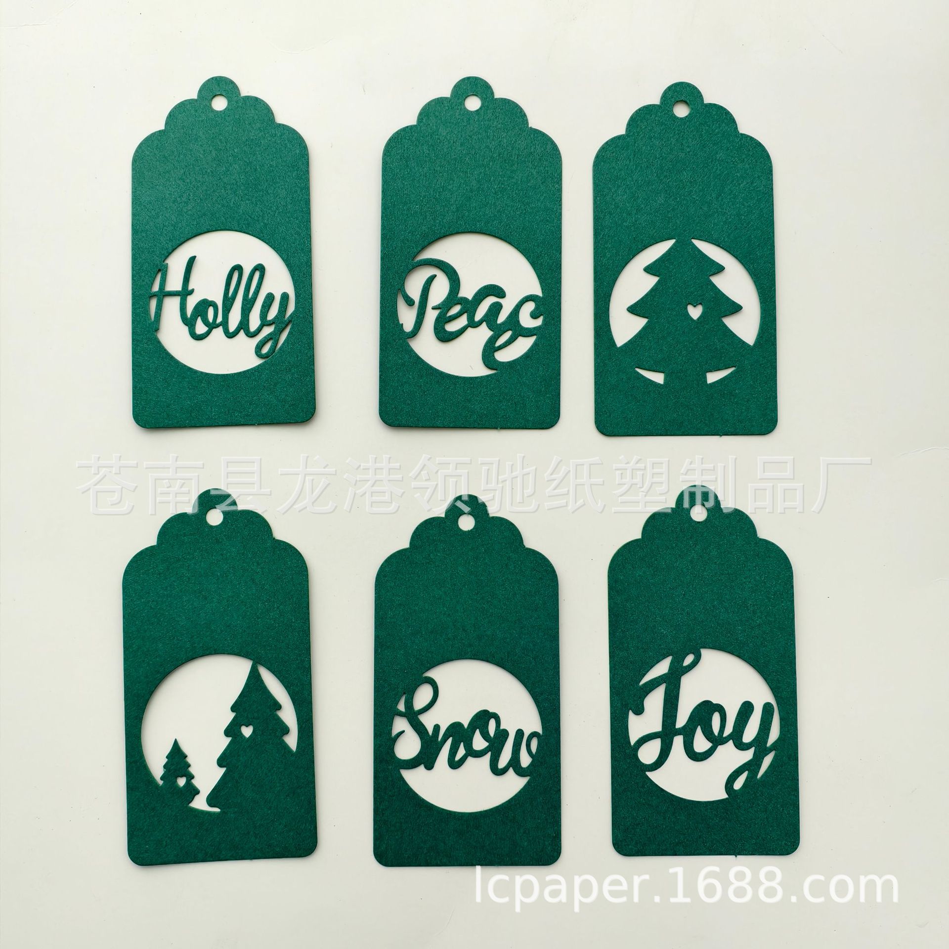 圣诞牛皮纸镂空圣诞树标签吊牌卡片 跨境亚马逊速卖通