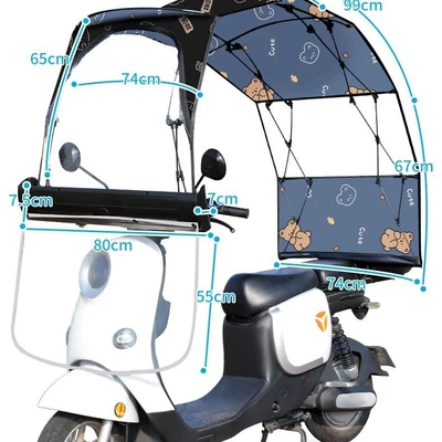 Elektromobil üçün ön şüşə çətiri (günlük): Rain Shelters, Widened Sun Protection Umbrellas