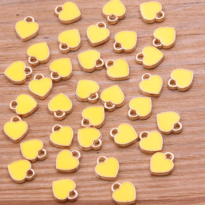 10 colores 6*8mm mini amor colgante KC oro gota aceite encanto colgante joyería bolsas manicura Accesorios