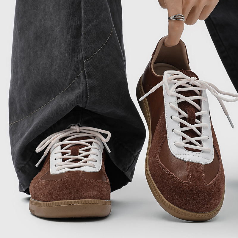 Retro Handmade Moral Training Shoes 2025 Summer New Sports and Leisure Work Clothing Soft Sole Shoes 51818 Brown-J