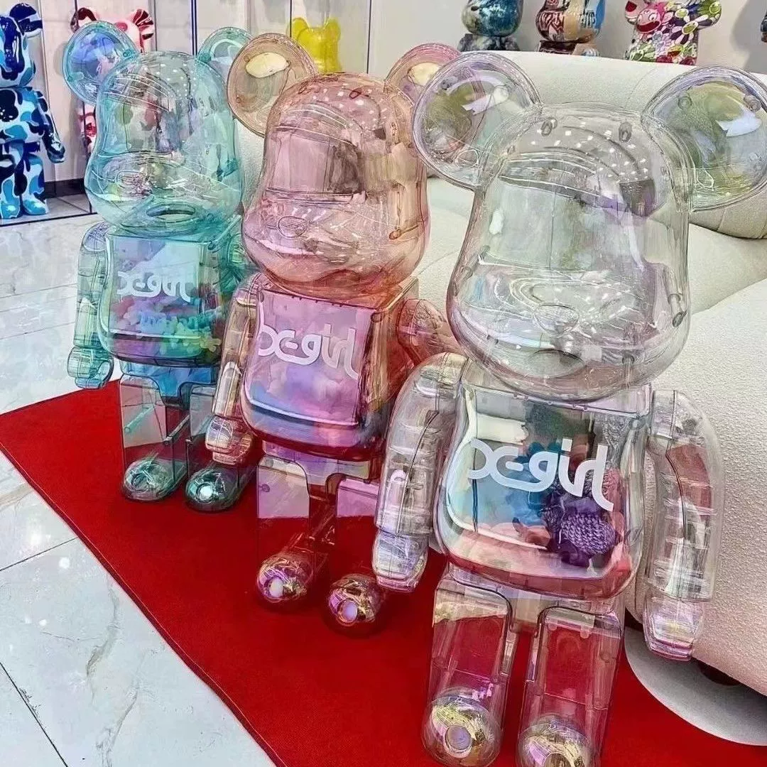 Bearbrick Violent Bear 1000%Plating Tide Playing Bear Hand -Office Toys Home Locker Ladder Van Gogh Qianqiu