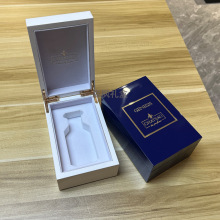 高档精美香水木盒定做精油盒子蓝色烤漆化妆品盒珠宝首饰礼盒定制
