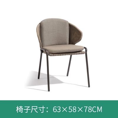 Balcón al aire libre patio jardín comedor silla Silla de ratán al aire libre B & B al aire libre mesa y silla cafetería bar al aire libre