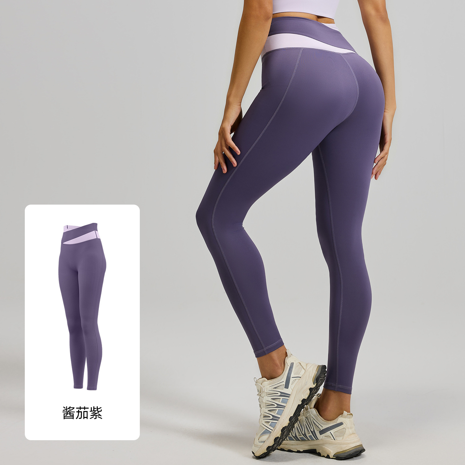 Pantalones de yoga Juyitang transfronterizos europeos y americanos de cintura alta, moldeadores y levanta glúteos, leggings deportivos para fitness y running para mujer