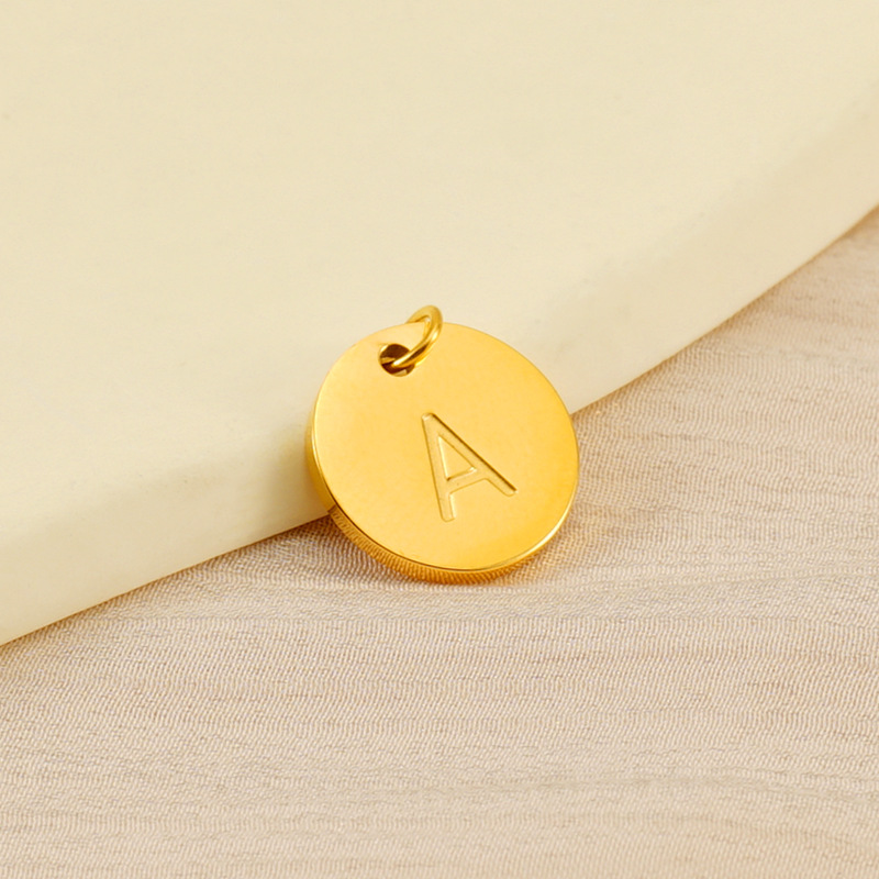 3g Weight Pendant Jewelry Making Type DIY Jewelry Accessories Classification 1 Piece Quantity 304 Stainless Steel Material Letter Pattern Plating Design Simple Style, Classic Style Style 1 Piece 304 Stainless Steel Letter Pendant 6
