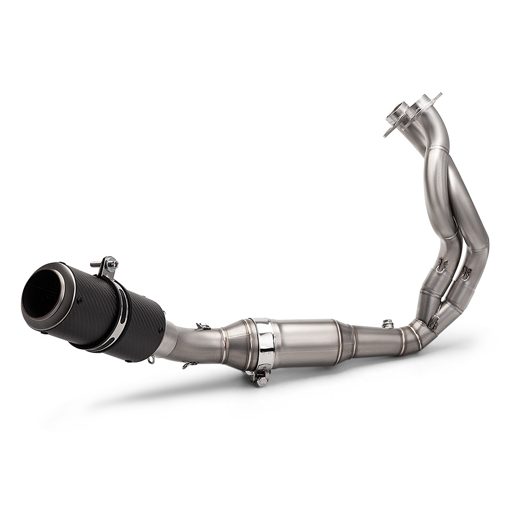 Motorcycle Exhaust Pipe Full Set Modification Z650 Er6N Front and Rear Section Set Non-Destructive Installation-