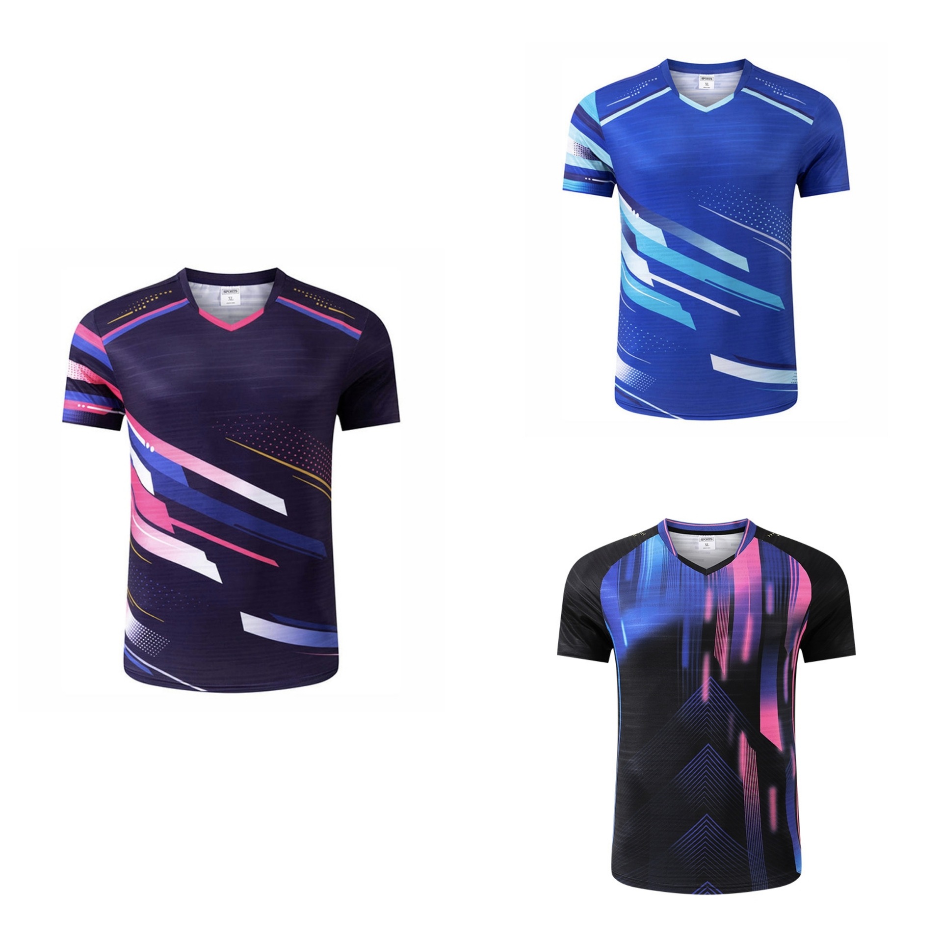 Breathable Badminton Uniforms for Men and Women, Quick-Drying Suits, Running Sports Jerseys, Tennis Table Tennis Training Uniforms, Competition Uniforms