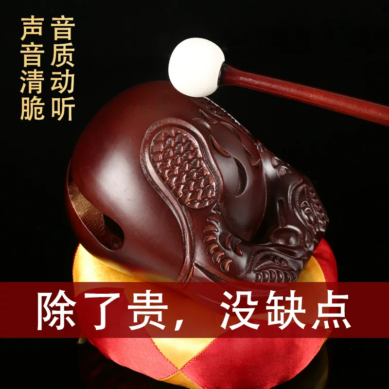 Сохраните Solid Wood Temple Fish для чтения Сутр - ручная резьба из тика