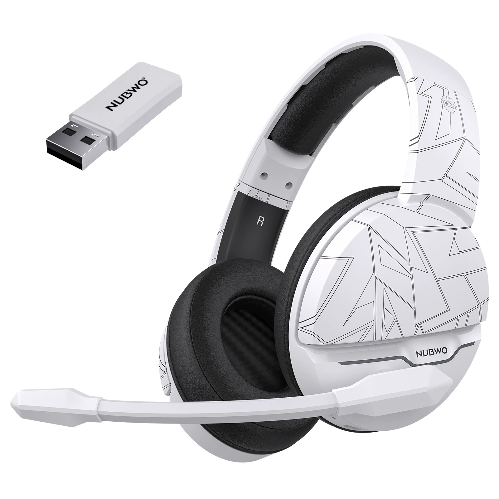Nubwo Wolf Bowang G08 Беспроводная игровая гарнитура 2.4G + Bluetooth, стереомикрофон, киберспорт
