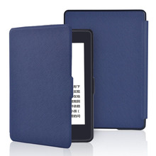 适用Kindle保护套paperwhite123十字纹kpw123智能超薄防摔皮套壳