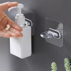 Transparent ring hooks adhesive cleaning agent storage hooks small items hanging plastic hooks storage organizer rack