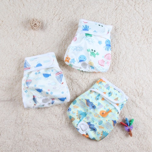 Cross-border supply of dog menstrual pants, waterproof solid color diapers with adjustable buckles, female dog menstrual pants, pet menstrual pants