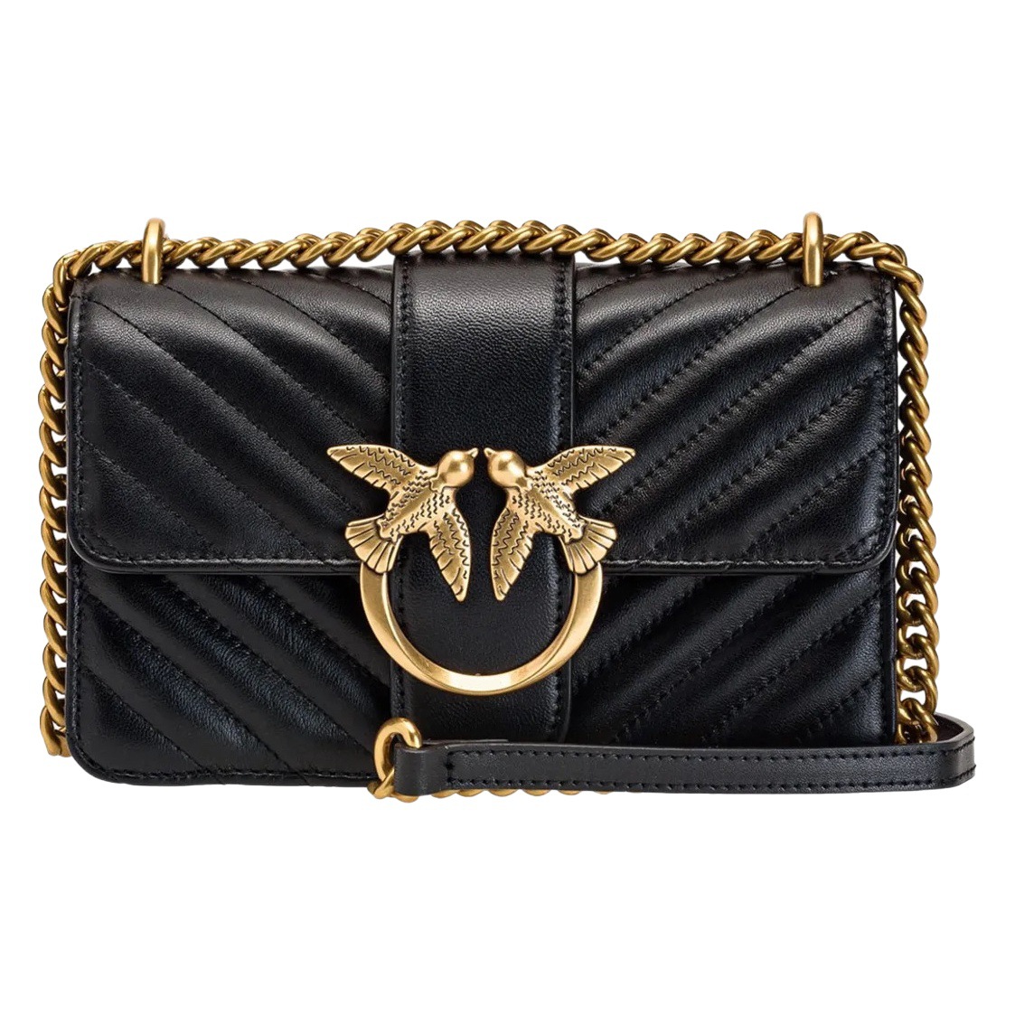 2023 nuevo pinko de alta calidad mismo estilo V-patrón de piel de oveja hombro de las axilas de las mujeres bolsa de sarga de la cadena de pelo generación