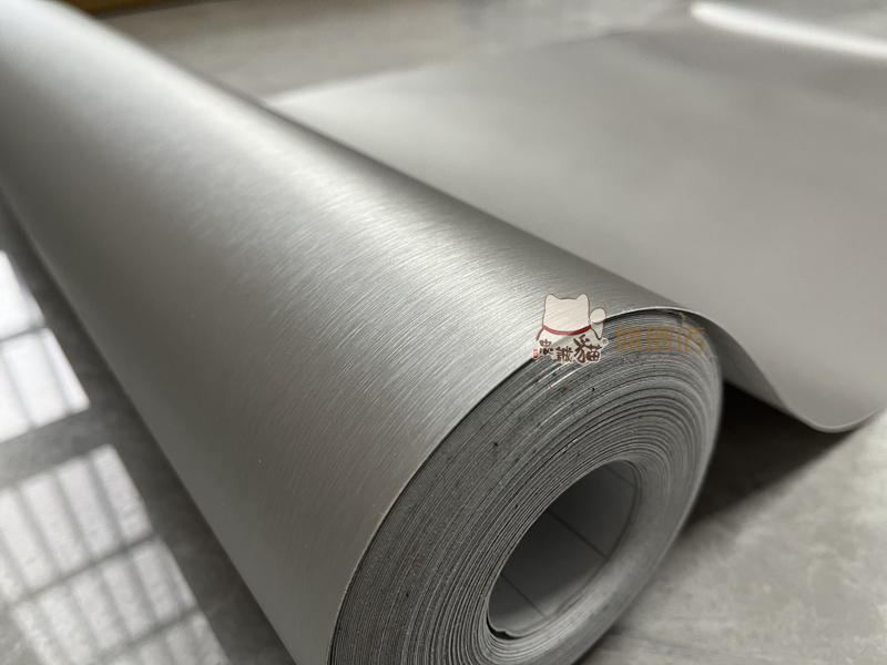 Car interior sticker metal brushed color change film electroplating film 3D metallic silver brushed film metal interior film