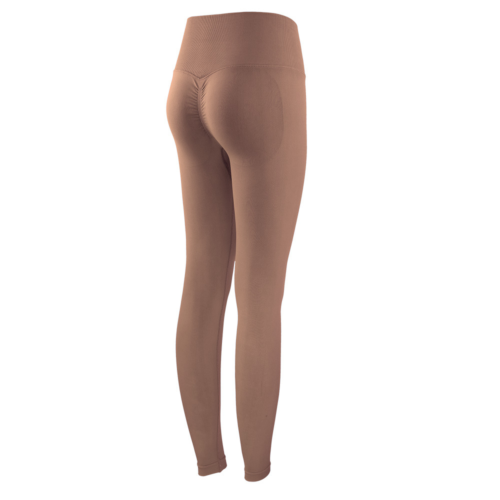 Verano lycra pantalones de melocotón nuevos pantalones de fitness de cintura alta de las mujeres de levantamiento de cadera Pantalones deportivos apretados pantalones de yoga desnuda desgaste exterior