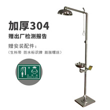 包邮304不锈钢洗眼器立式复合式紧急喷淋便携式工厂化工双喷头