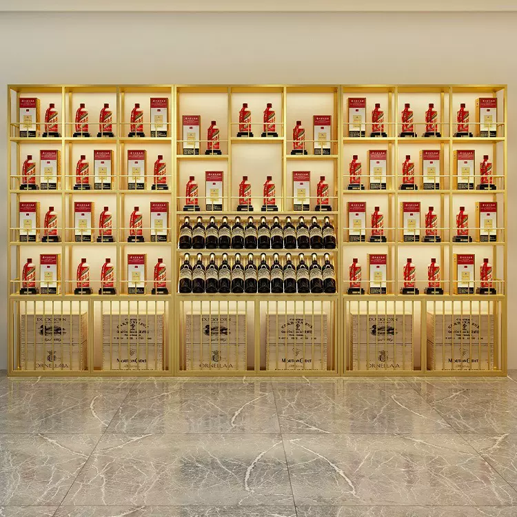 欧式落地酒柜酒架酒庄酒窖葡萄酒陈列架高端酒行白酒展柜红酒展架