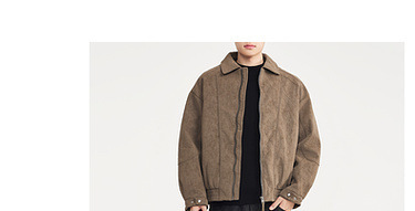 Áo khoác nam da PU mờ phối cotton cổ trụ kiểu Old Money — Màu nâu sẫm chi tiết 13