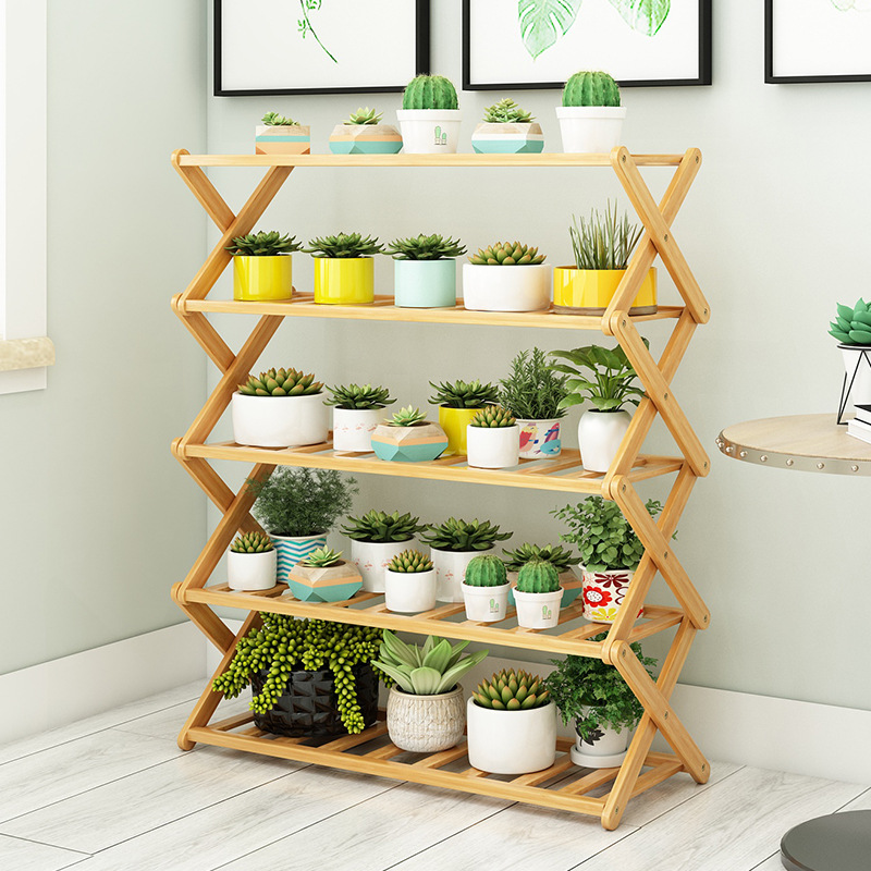 花架子多层室内客厅落地式花盆架绿萝多肉阳台装饰置物架组装楠竹