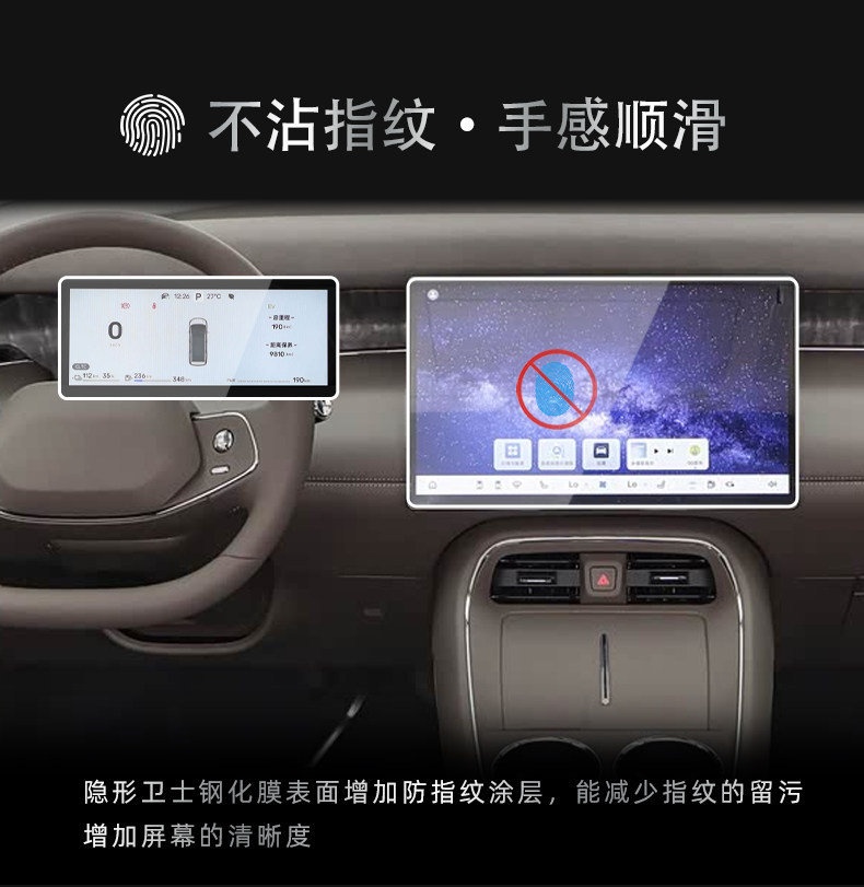 Suitable for the Interior Display Screen Protection Tempered Film of the Arcfox V9 Central Control Navigation Instrument, Car Interior Decoration Accessories