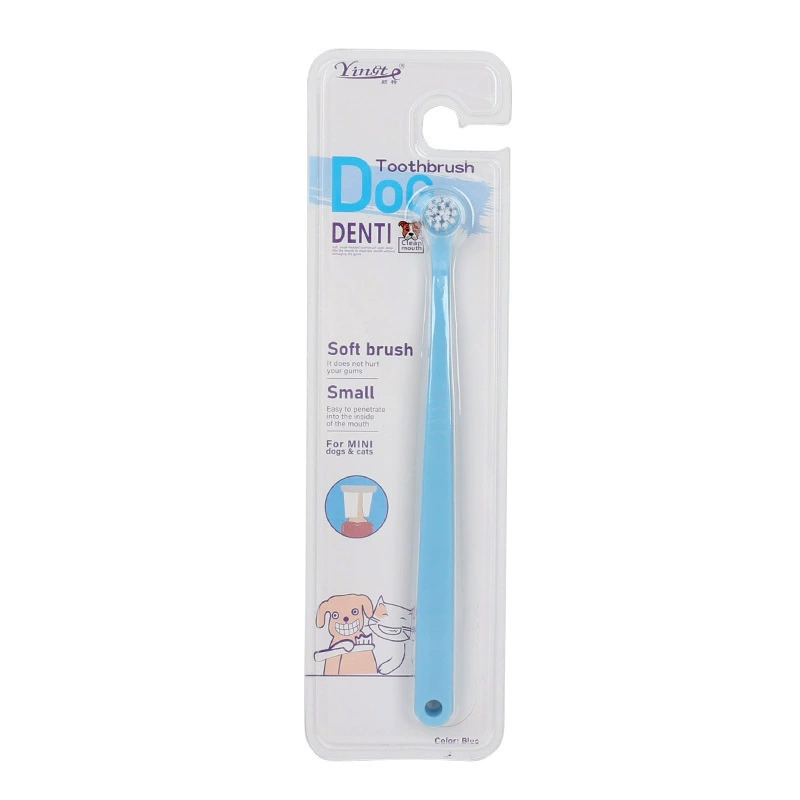 cepillo de dientes para mascotas cepillo de dientes para perros gatos herramientas de limpieza oral cepillo de dientes de nylon fabricantes al por mayor