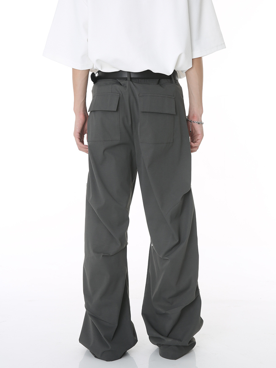 Mtlclothes ropa de hombre | 2023 verano nuevo estilo coreano overoles sueltos pierna ancha trapear hip hop pantalones casuales