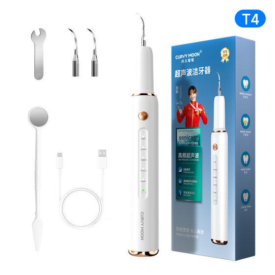 Moon Curved Ultrasonic Dental Cleaner Dental Cleaner Acoustic Wave Tartar Removal Tooth Whiteness Instrument Household Electric Dental Cleaner