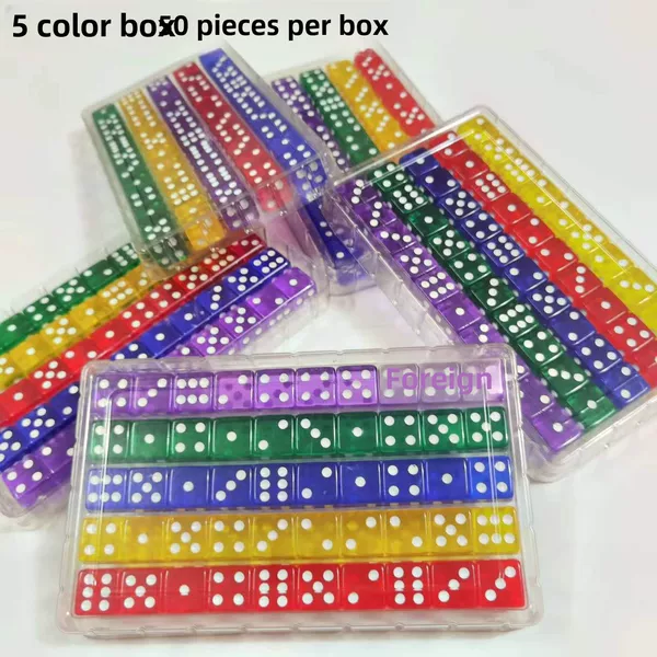 Spot 16mm square angle transparent color dice right angle acrylic points sieve boxed mixed color transparent color