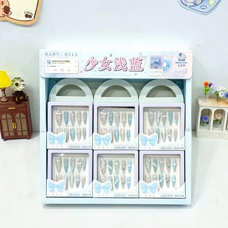 New cool and elegant Chinese-style press-on nails for girls, student version, long detachable nail stickers New cool and elegant Chinese-style press-on nails for girls, student version, long detachable nail stickers