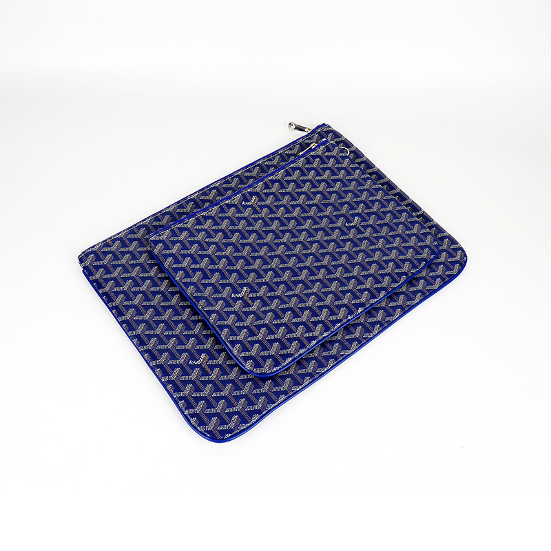 Large Dog-Tooth Pattern Clutch Bag with Floral Lettering, Correct Version, Unisex Laptop Bag for Export