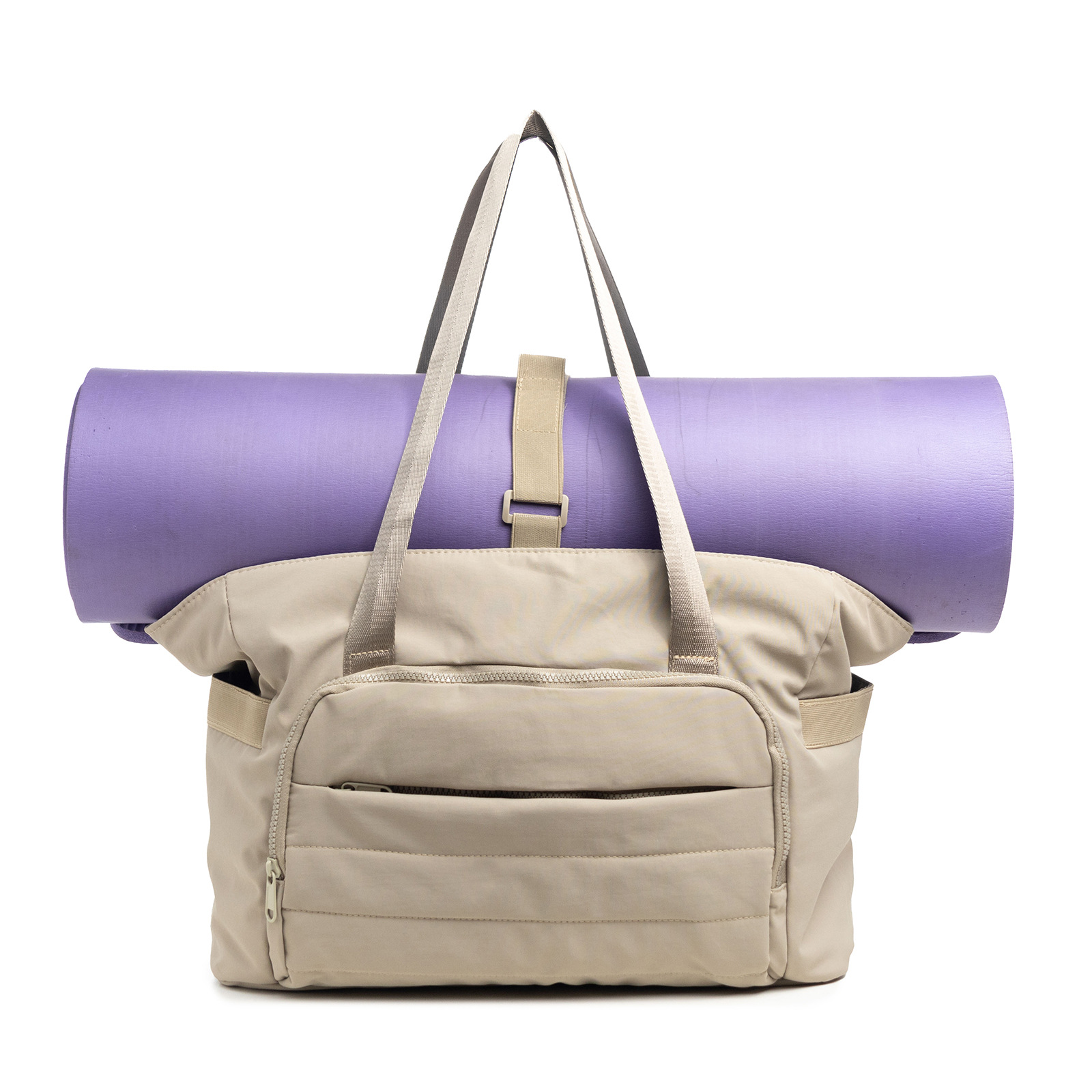 New handbag with yoga pads, straps, quilted shoulder bag, suitable for travel, work, and fitness_voghion.com