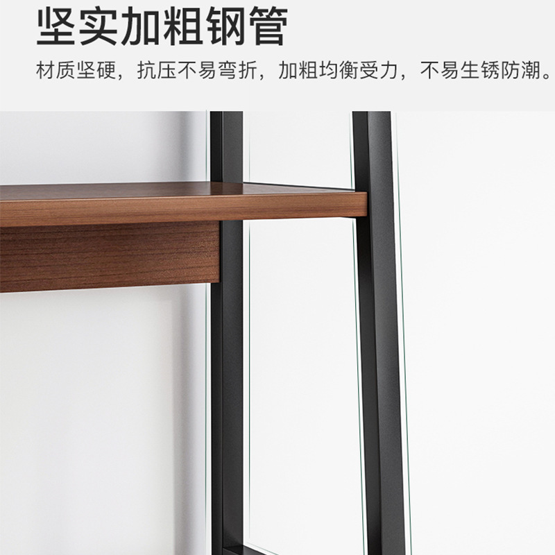 Estante de pared de madera maciza estantería de almacenamiento en el hogar estante de almacenamiento de estudio simple estantería en capas dormitorio multicapa