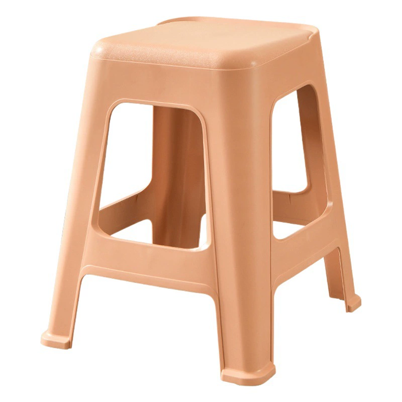 Модные утолщенные пластиковые табуреты для домашнего использования, скандинавские обеденные стулья, пластиковые табуреты с резиновым покрытием для гостиной, оптовые продажи резиновых табуретов на высоких ножках.