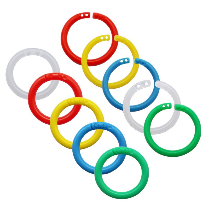 Fábrica directa doble hebilla vinculante transparente anillo de hojas sueltas hebilla anillo de libro de plástico mano cuenta tarjeta anillo de hojas sueltas libro