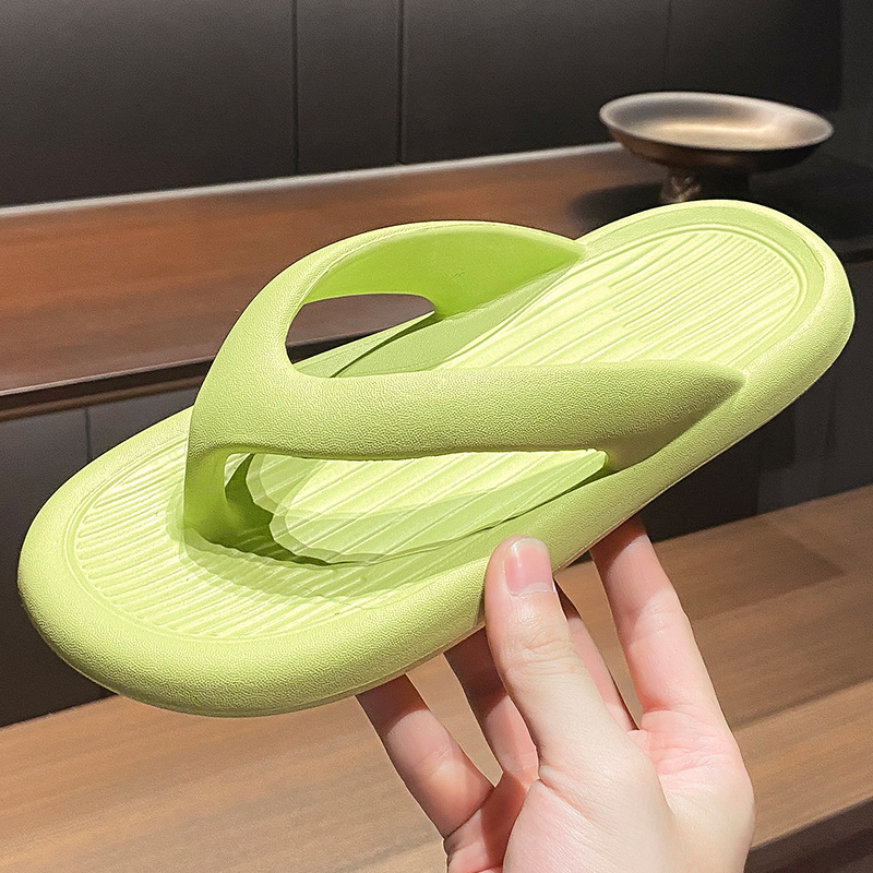 Zapatillas de suela gruesa de eva transfronteriza para hombres, sandalias y zapatillas de verano, zapatos de playa con clip, pisando mierda, pareja, chanclas, mujer