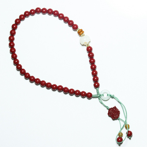 Wholesale cinnabar beaded mobile phone chain lanyard purple gold sand national style mobile phone lanyard summer hanging ornaments ethnic style women's jewelry