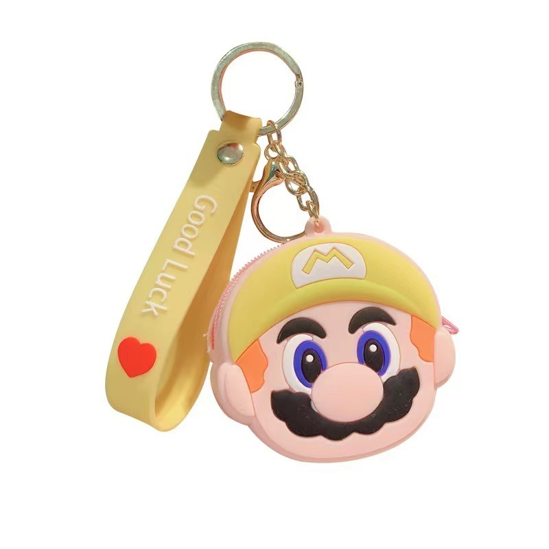 かわいい漫画のマリオの小さい小銭入れのキーホルダーの部品の人形のペンダントの卸売りのキーホルダーの小さい贈り物の卸売り|undefined