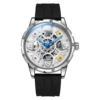 6033A white shell black silicone strap white surface