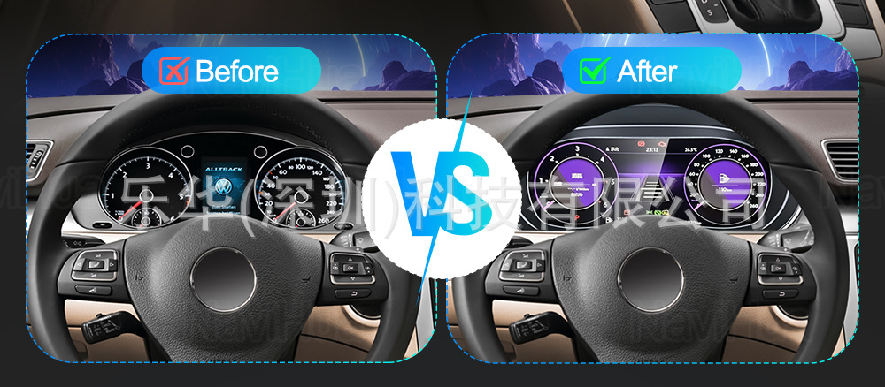 Suitable for 09-16 Volkswagen Polo Modified and Upgraded Assembly Oil Meter Full Lcd Instrument Panel Digital Odometer