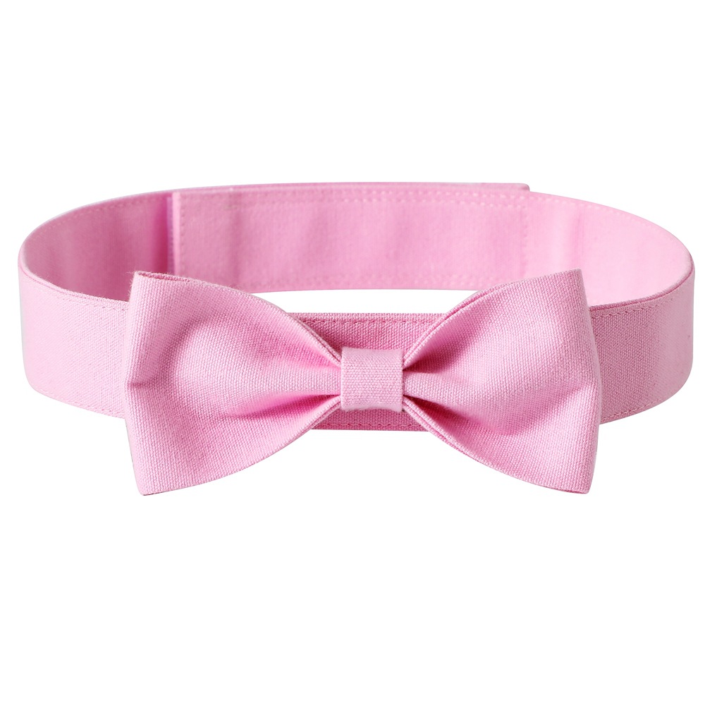 Punto transfronterizo Tanpopo Perro mascota de algodón de estilo británico Pajarita Velcro Collar de perro ajustable