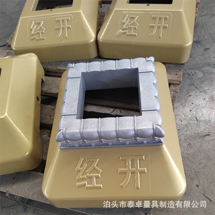 铸铁底座 护栏底座 马路墩 铸铁莲花底座 分体式铸铁底座