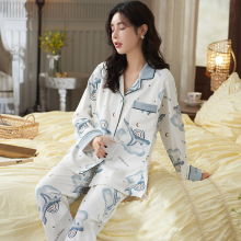 纯棉睡衣春夏季女月子服长袖长裤套装产妇哺乳孕妇全棉家居服套装
