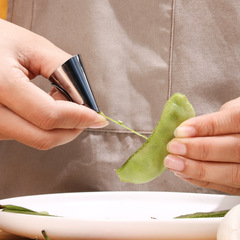 不鏽鋼防護指器堅果剝毛豆工具鐵指甲套 手指保護套切菜器