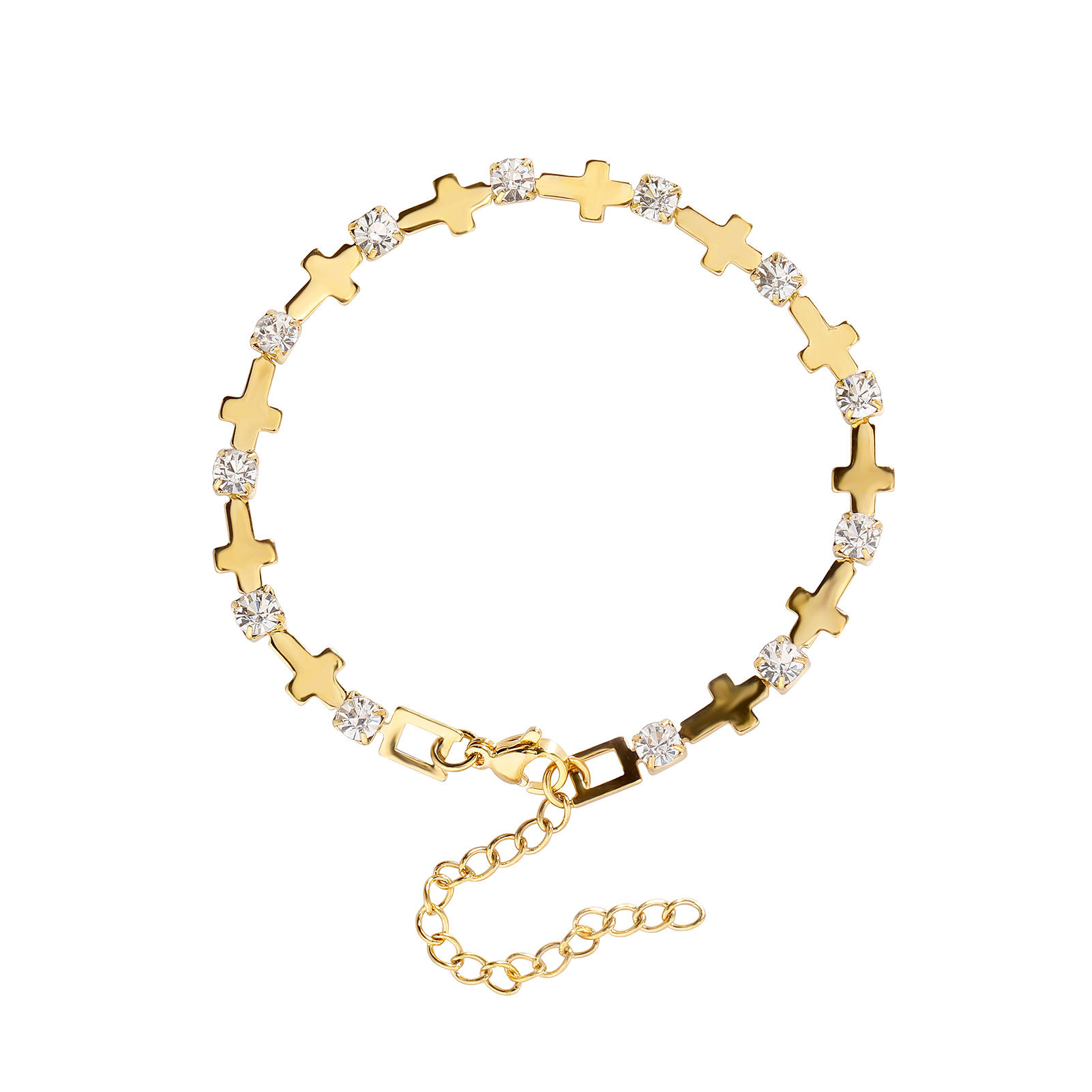 creative design bracelet with zircon stainless steel